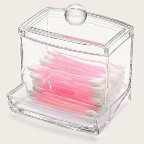 Acrylic Cotton Swab Storage Box - Picture 1 of 7